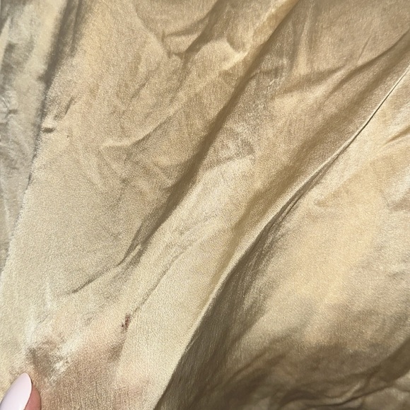 Vintage Elegant Cream open front maxi Dress with Lace Details size small - Picture 9 of 12